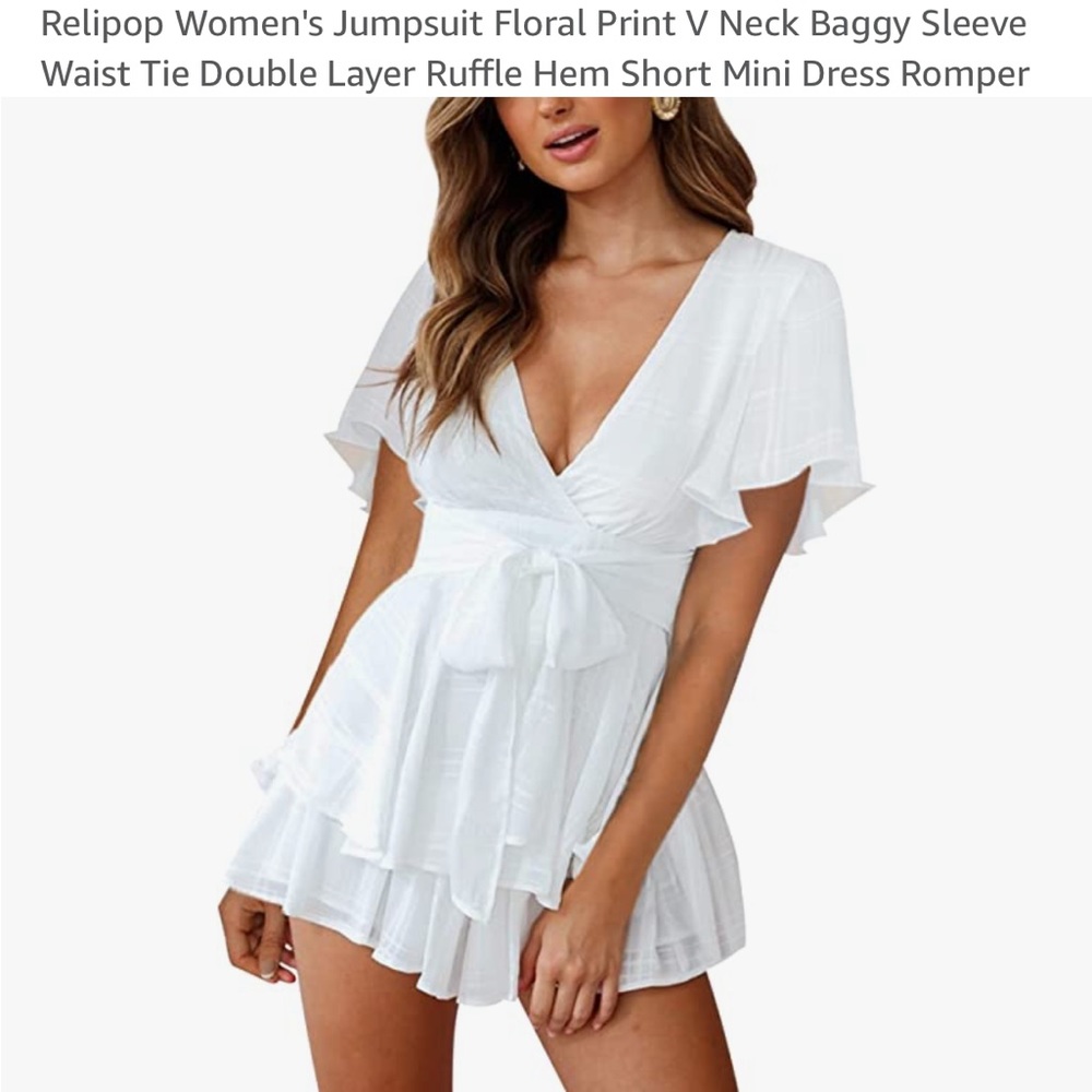 White 1pc Romper